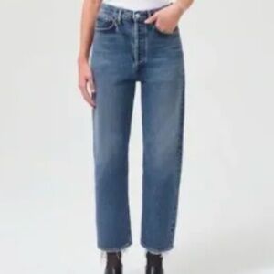 NWT AGOLDE 90’s Crop In Oblique Sz 24
